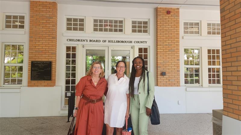 Dr. Kulek-Luzey is pictured here, center, with Dr. Patricia Emmanuel, MD, who is the Chair of the USF College of Medicine Pediatrics and Dr. Ashley McPhie, MD, who is the Chief Medical Informatics Officer of Tampa Family Health Centers